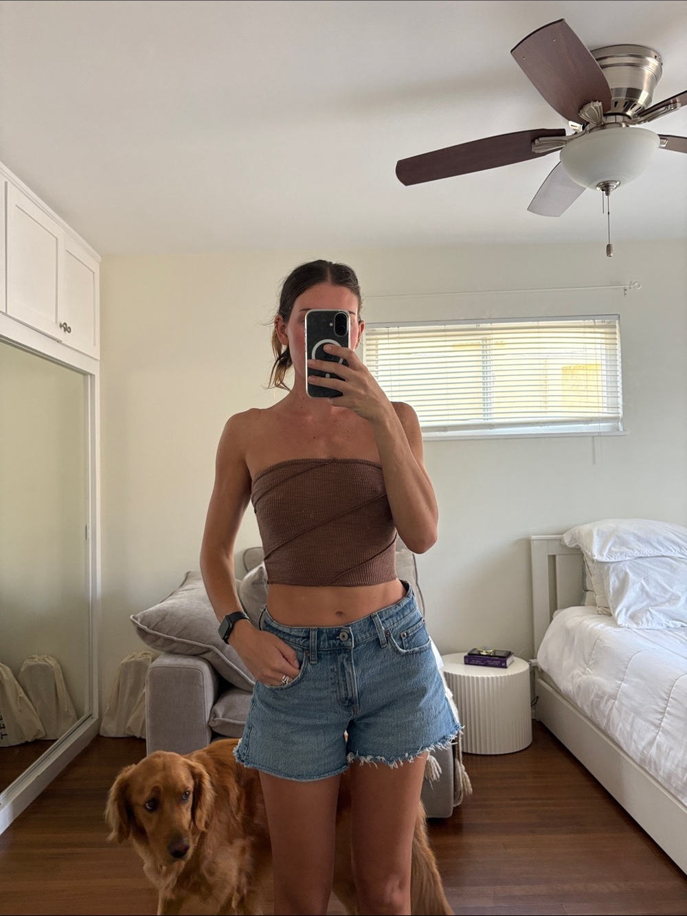Princess Polly Brown Wrap Strapless Crop Top - Women